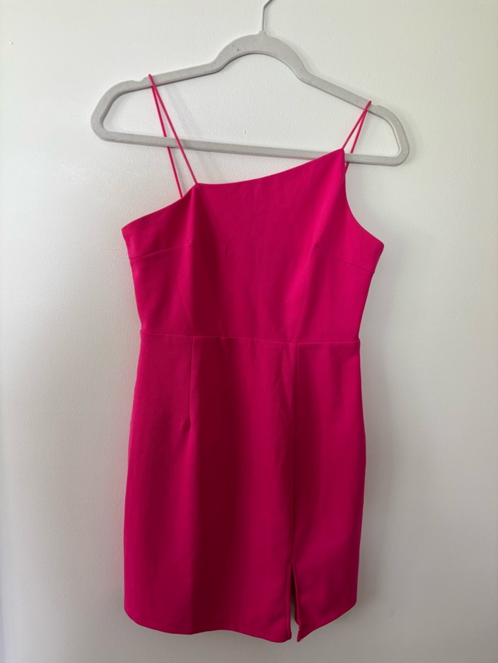 Lulu's Fuchsia One-Shoulder Mini Dress